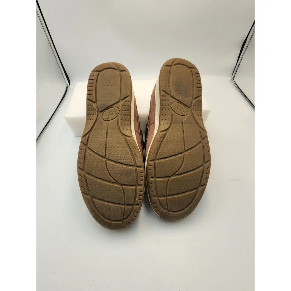 Old‎ Maui Brand Mens Brown Leather Boat Shoes Loafers Size 9 2085BRN Palm Tree